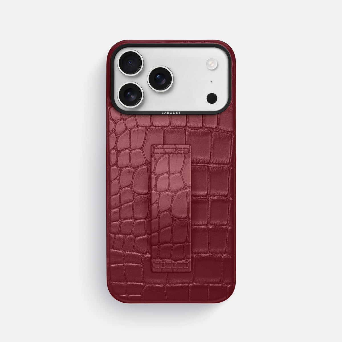 Finger Case For iPhone 17 Pro Max In Alligator -1 | Burgundy-Black