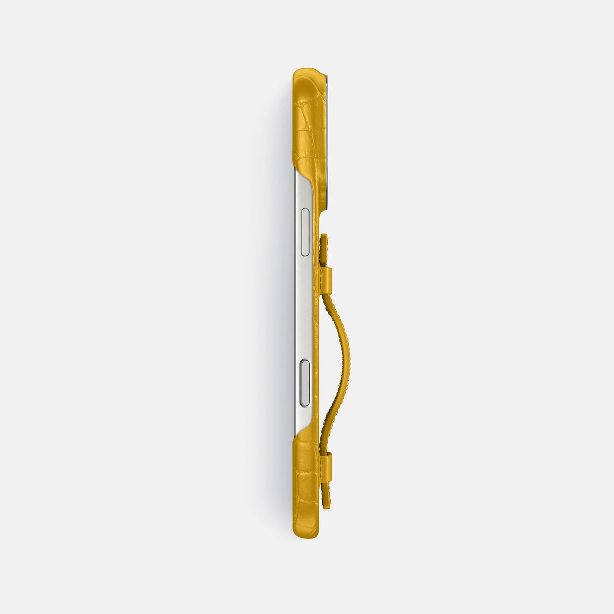 Handle Case For iPhone 18 Pro Max In Alligator -3 | Yellow-Steel