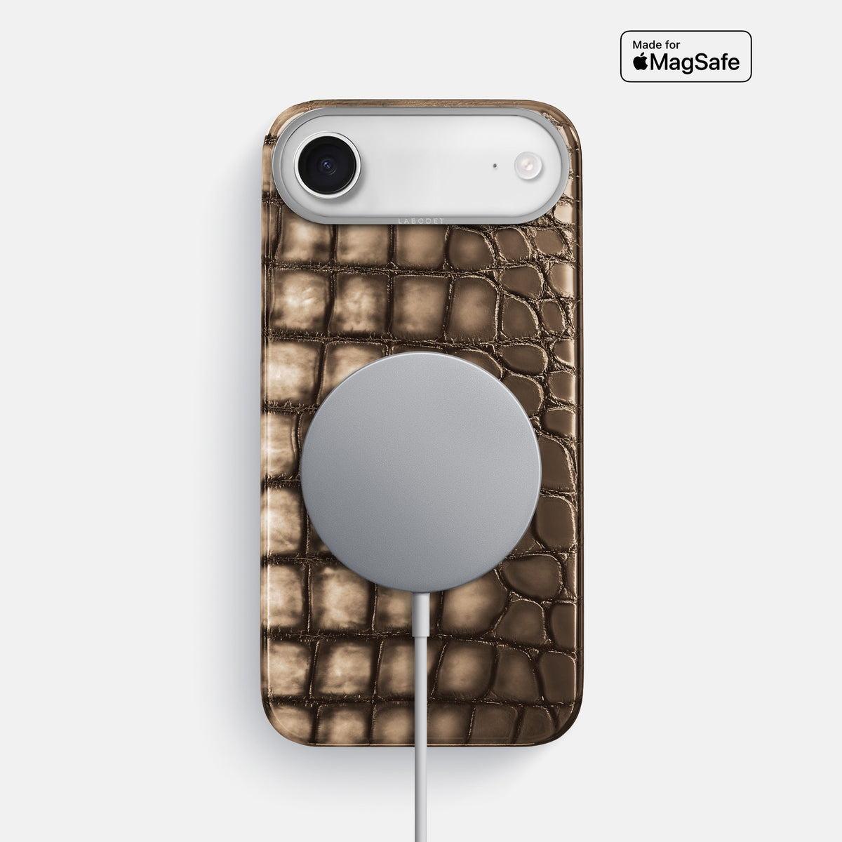 Classic Case For iPhone 17 Air In Patina Alligator -5 | Etoupe-Steel
