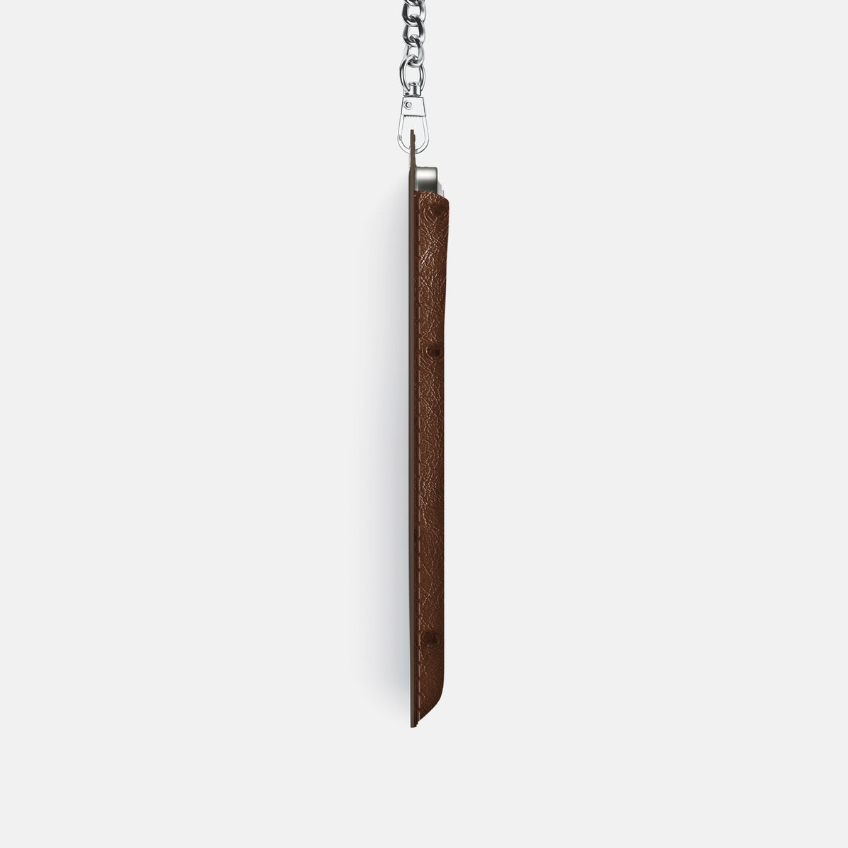 Crossbody Bag For iPhone 17 Pro In Ostrich -4 | Chocolate-Steel