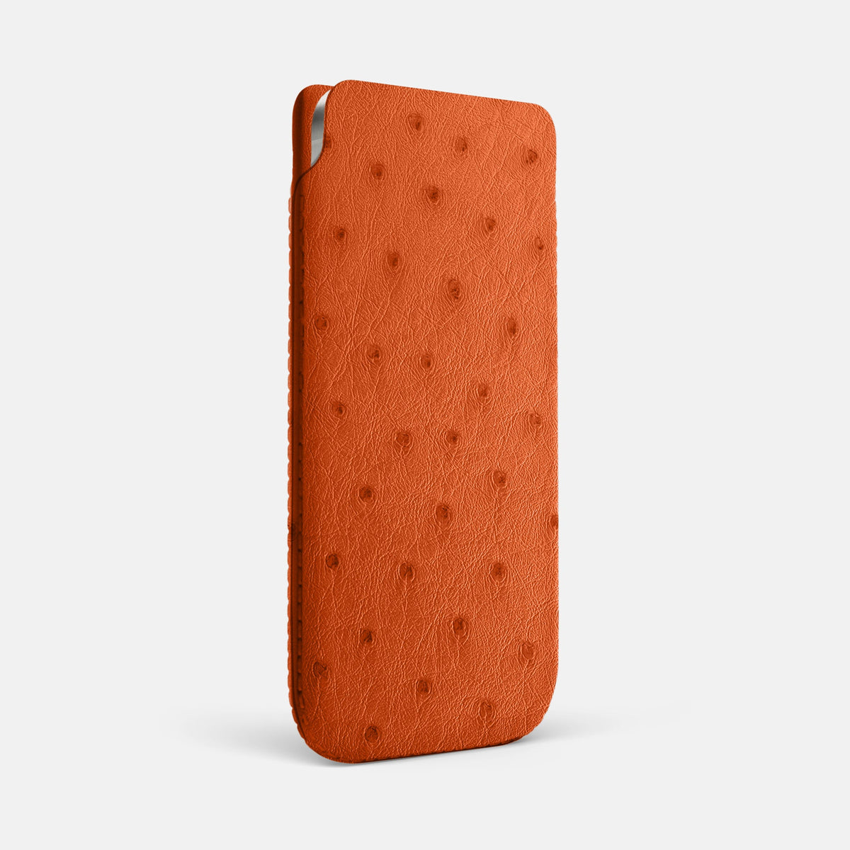 Pouch Case For iPhone 18 Pro Max In Ostrich -2 | Orange