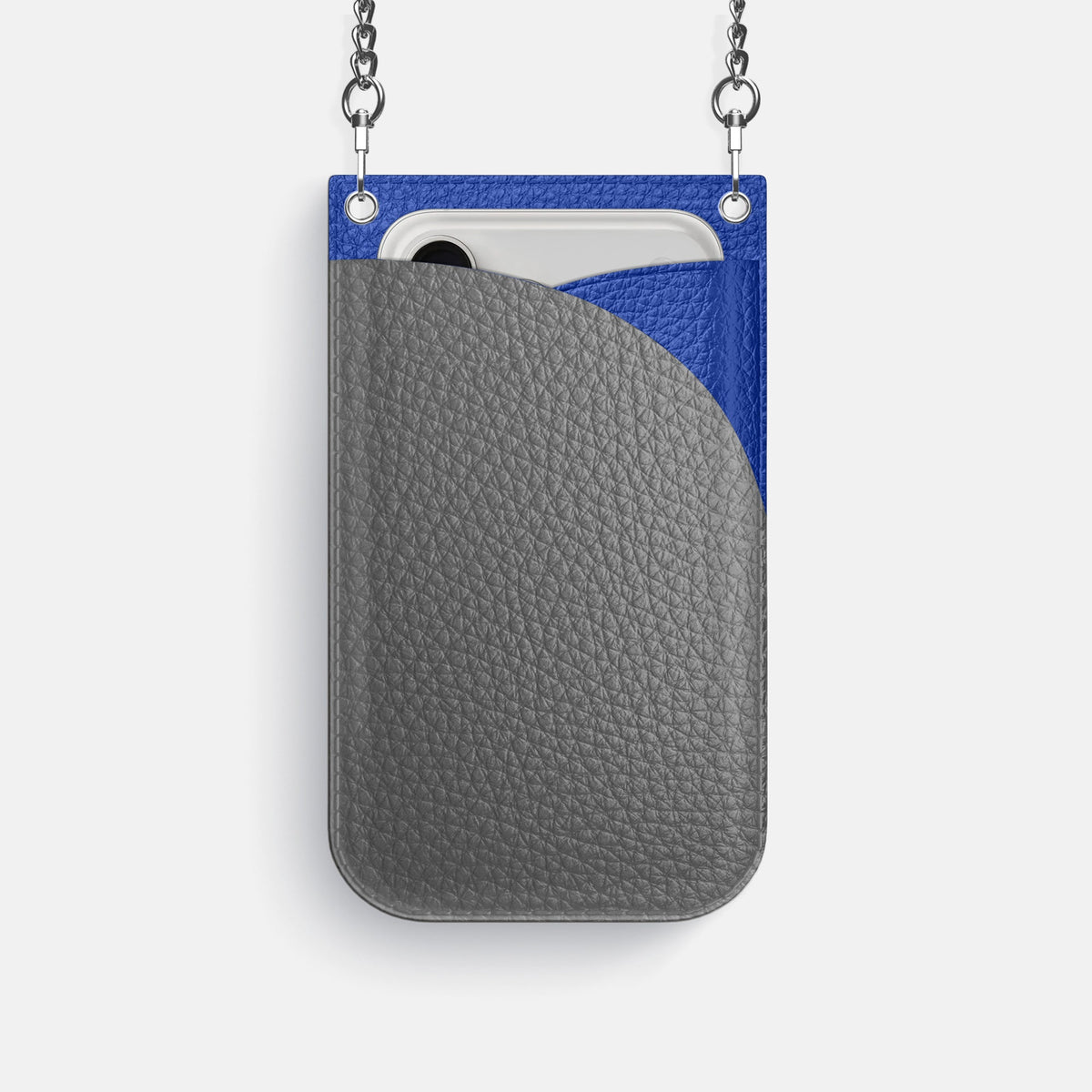 Crossbody Bag For iPhone 18 Pro In Calf -1 | Souris-Steel