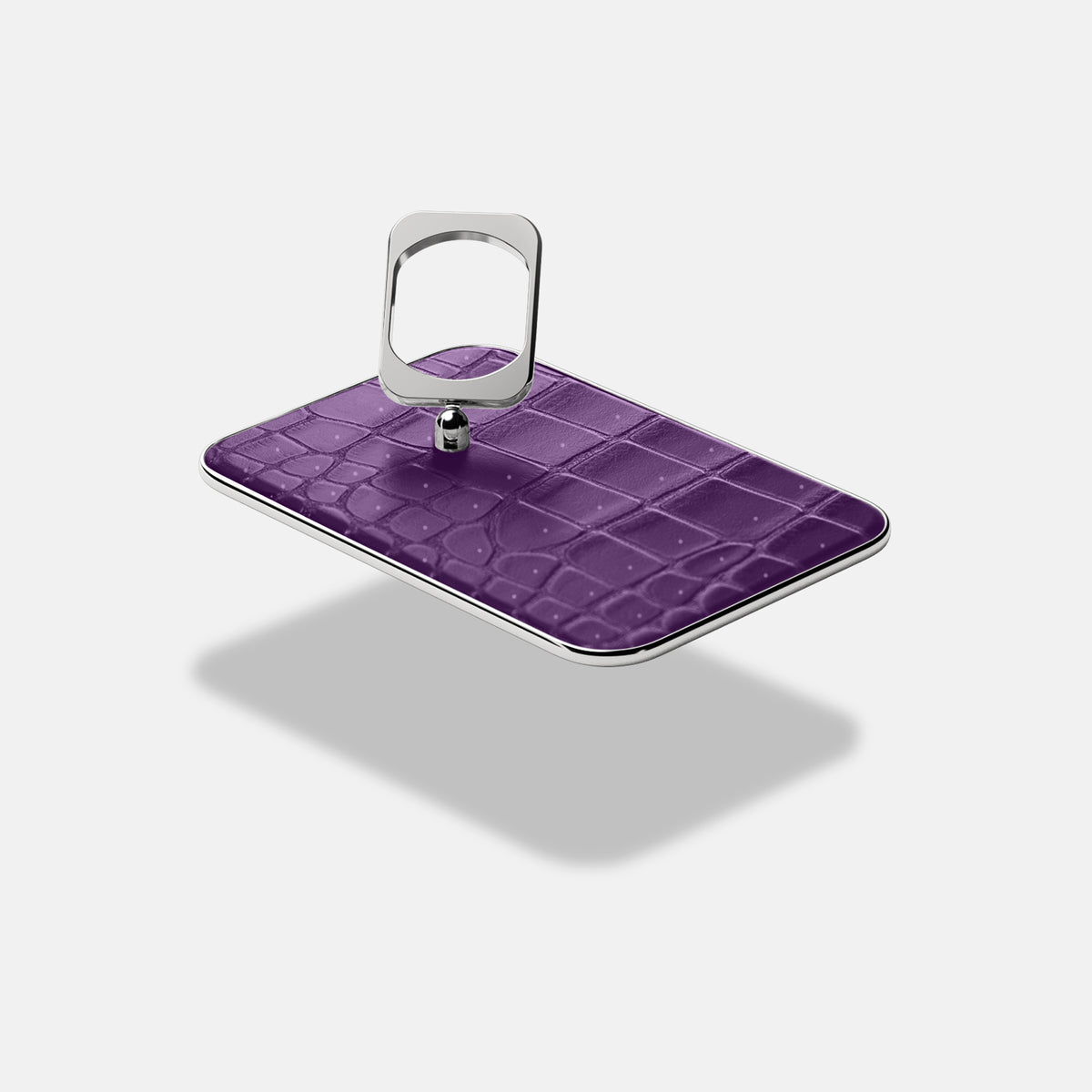 MagSafe Ring For iPhone 17 Pro Max In Porosus Crocodile -4 | Purple-Steel