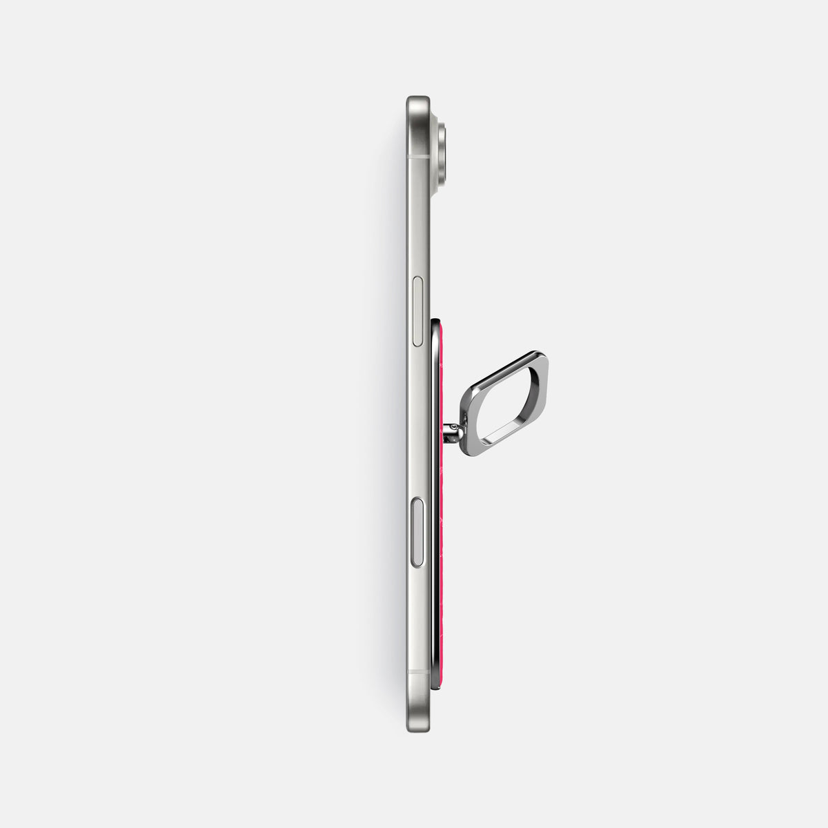 MagSafe Ring For iPhone 17 Air In Shiny Alligator -3 | Pink-Panther-Steel