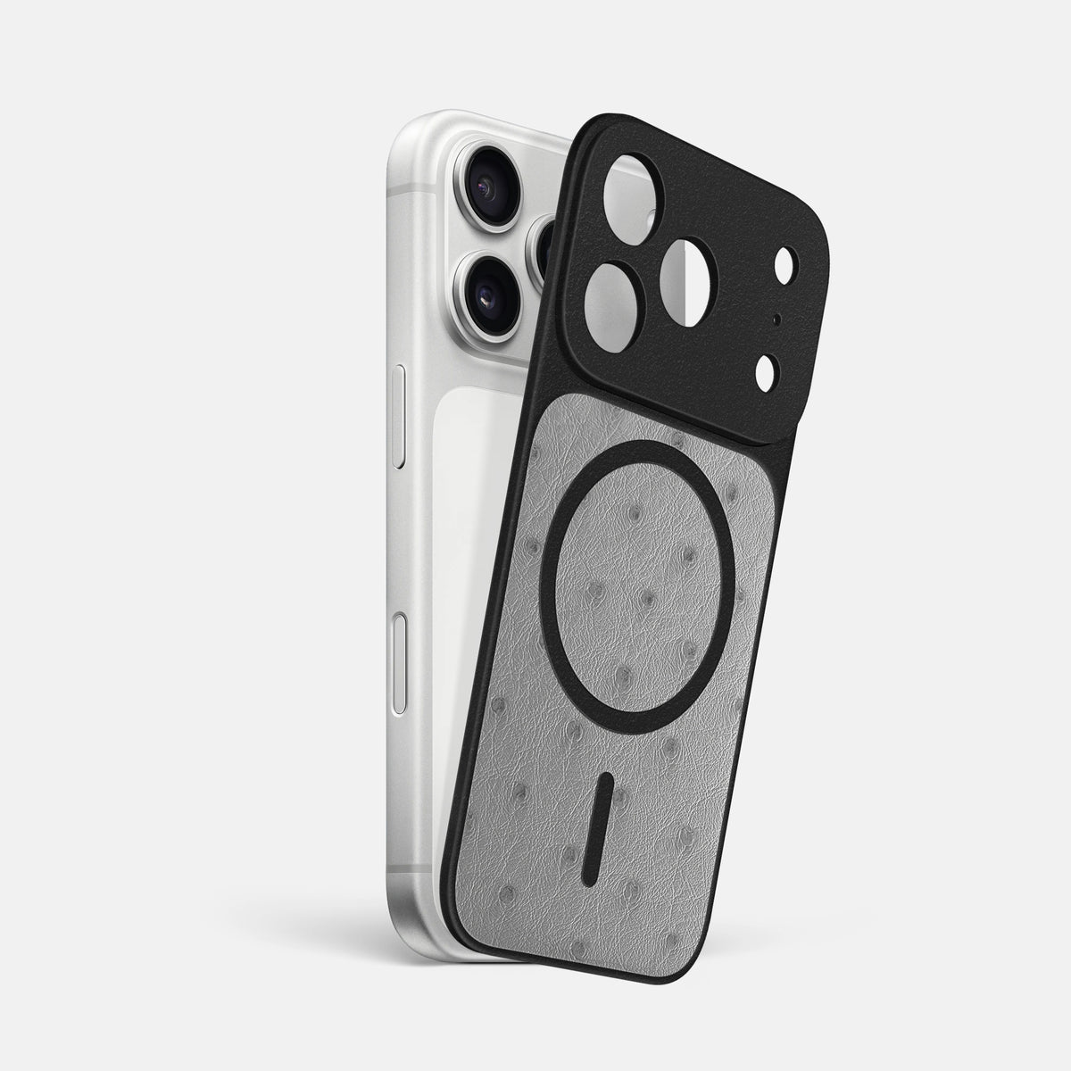 MagSafe Mask For iPhone 17 Pro Max In Ostrich -1 | Silver