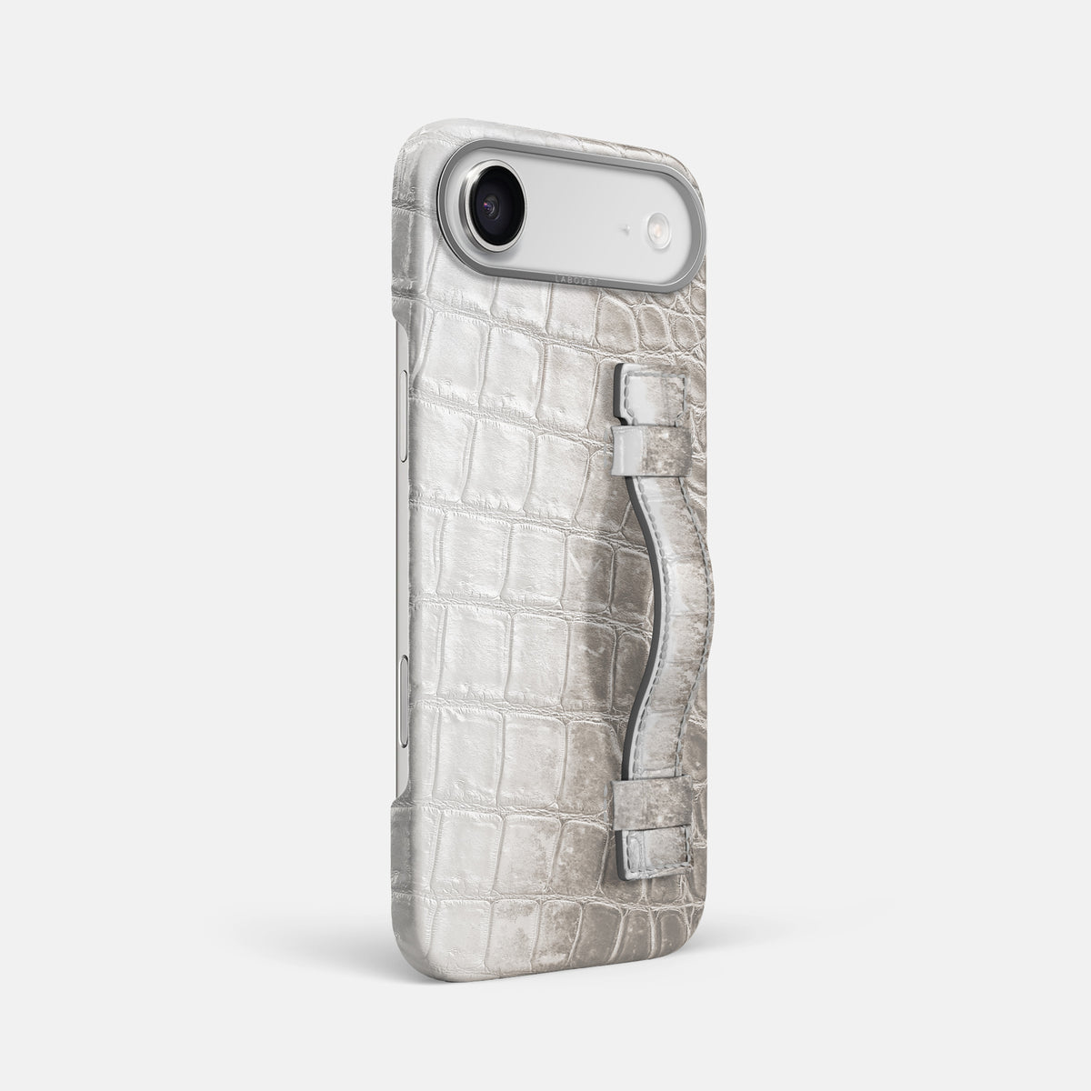 Handle Case For iPhone 17 Air In Himalayan Crocodile -2 | Grey-Steel