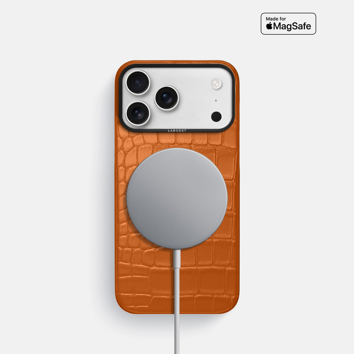 Classic Case For iPhone 18 Pro In Alligator -5 | Orange-Black