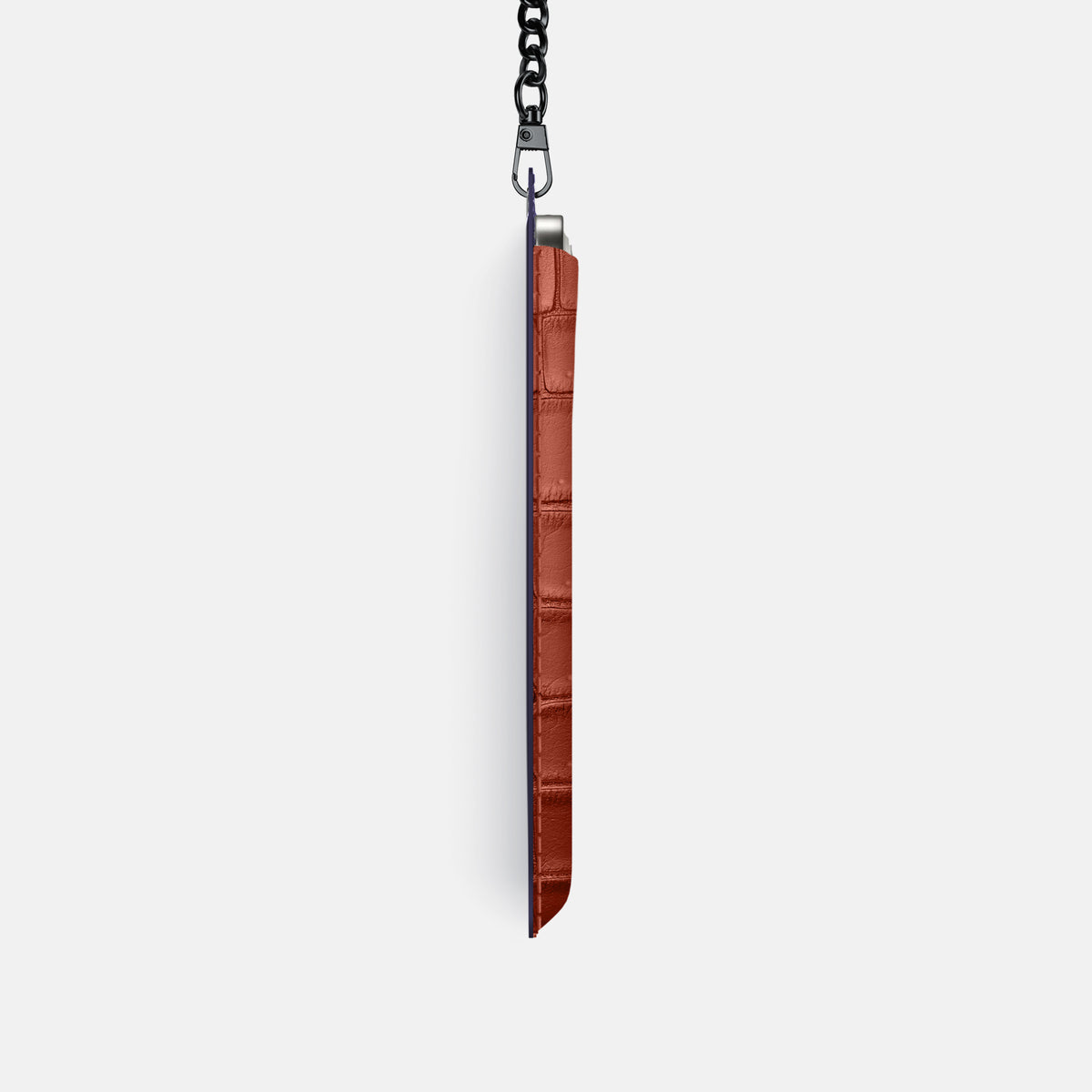 Crossbody Bag For iPhone 17 Pro In Porosus Crocodile -4 | Nuts-Black