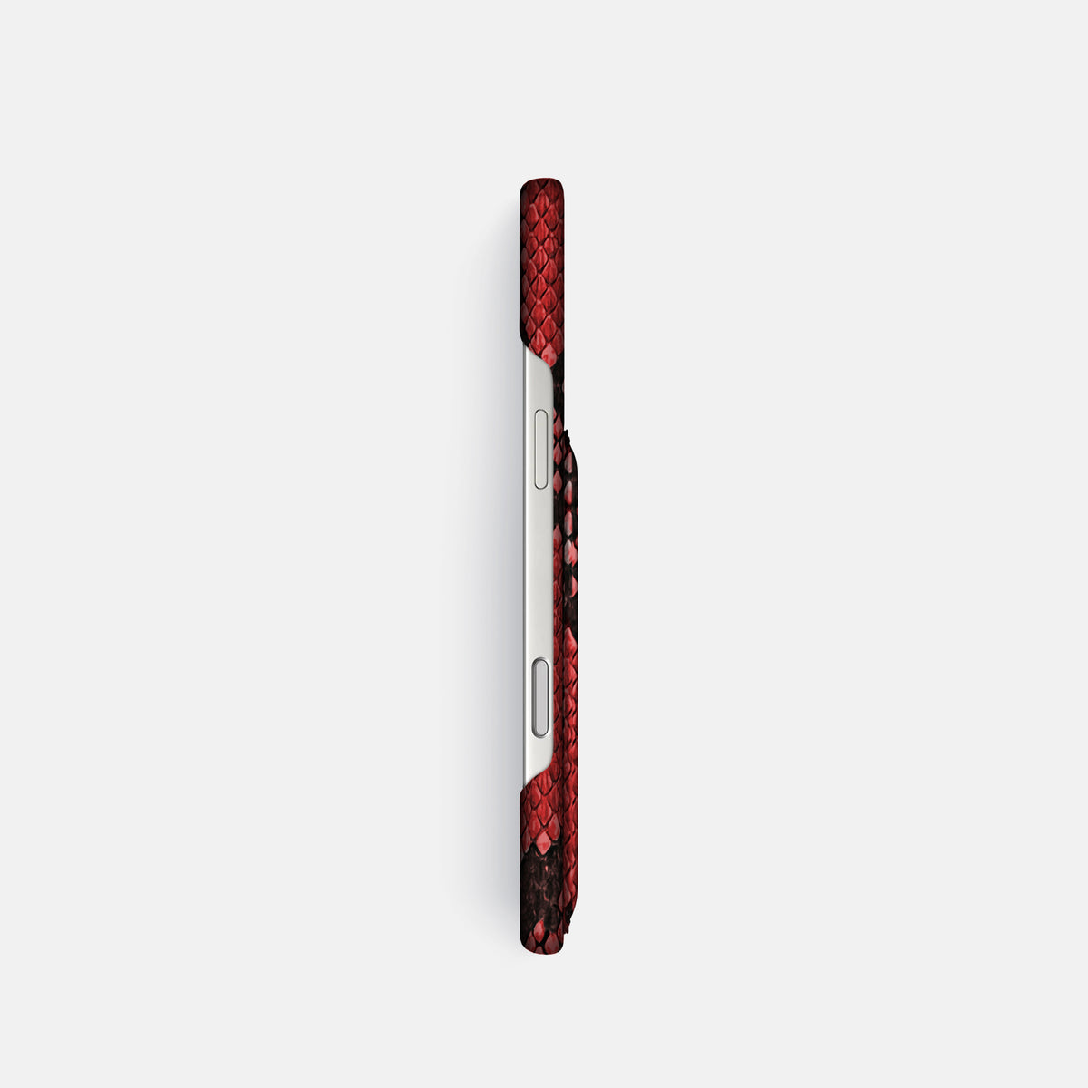 Slim Card Case For iPhone 17 Pro In Deluxe Python -3 | Red