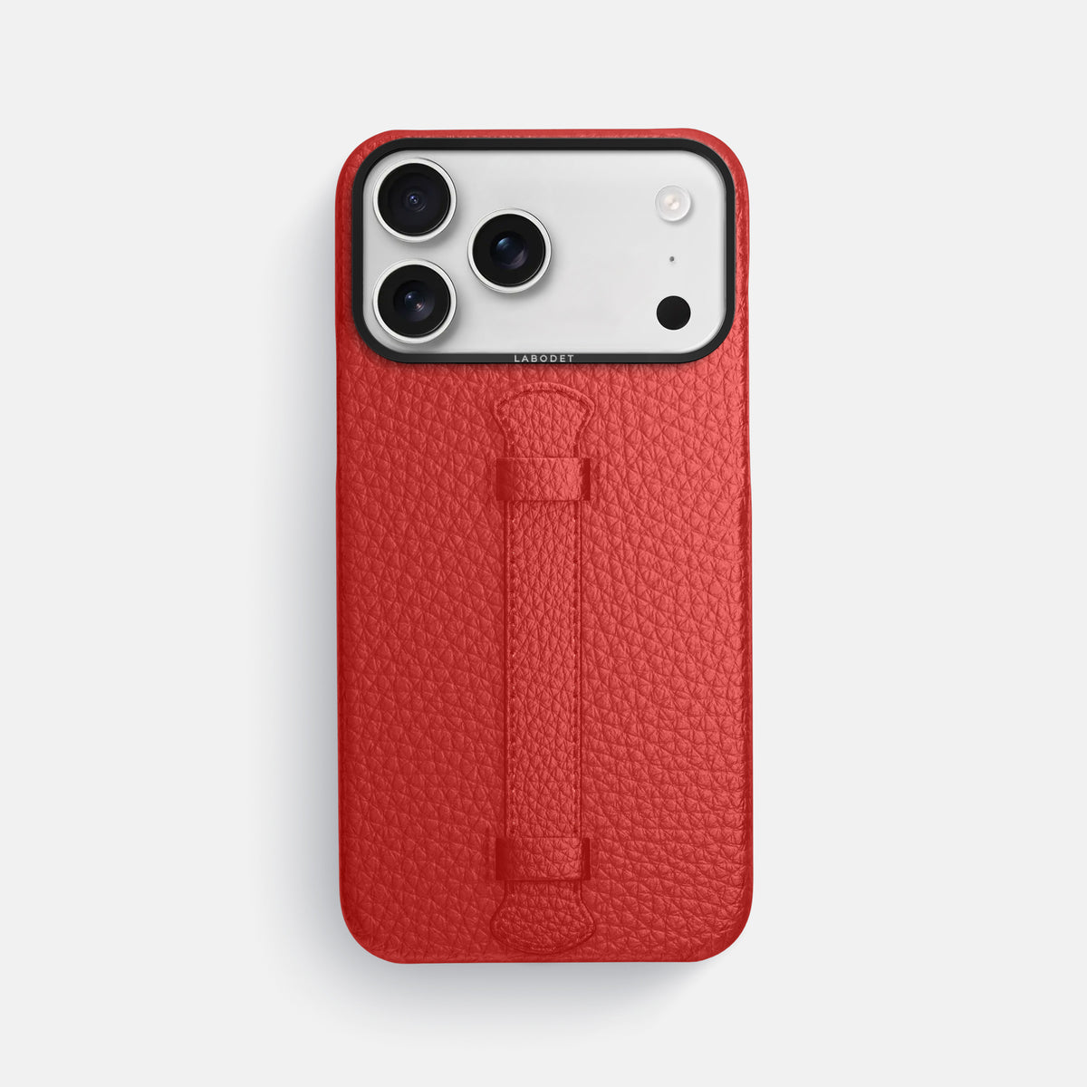 Center Handle For iPhone 17 Pro Max In Calf -1 | Red-Black