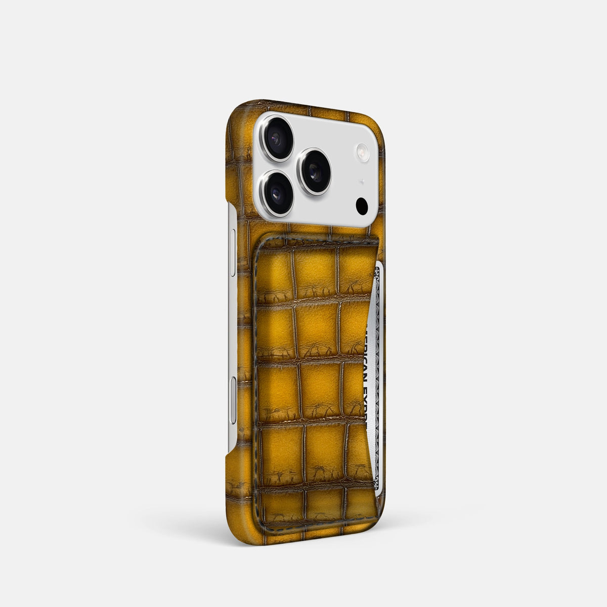 Slim Card Case For iPhone 18 Pro In Patina Alligator -2 | Sydney