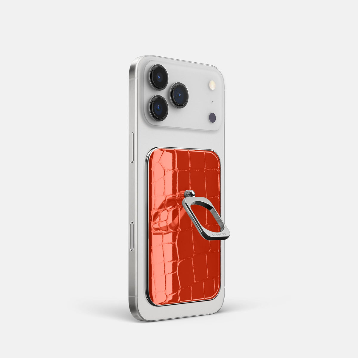 MagSafe Ring For iPhone 18 Pro In Shiny Alligator -1 | Orange-Steel
