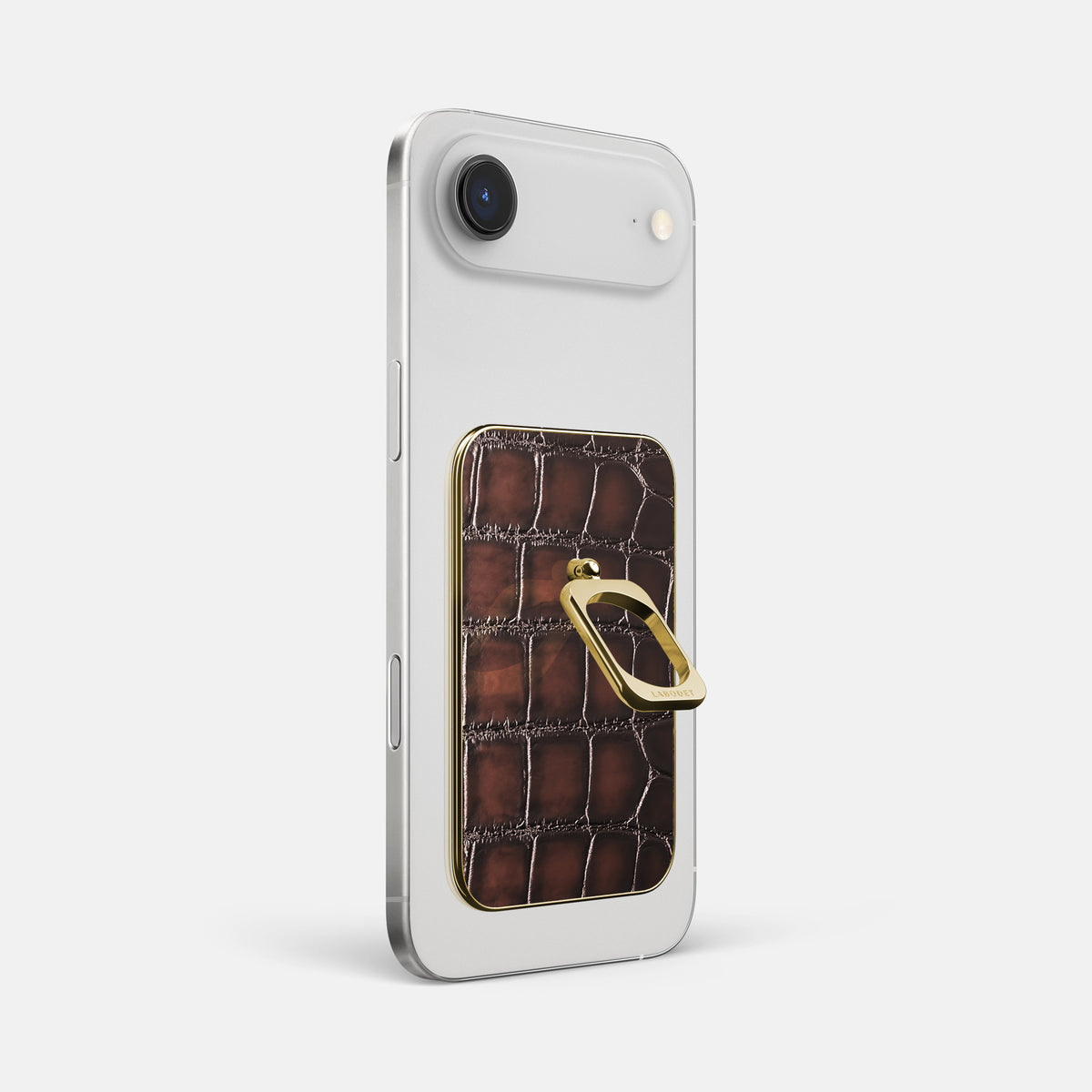 MagSafe Ring For iPhone 17 Air In Patina Alligator -1 | Havana-Brown-Gold