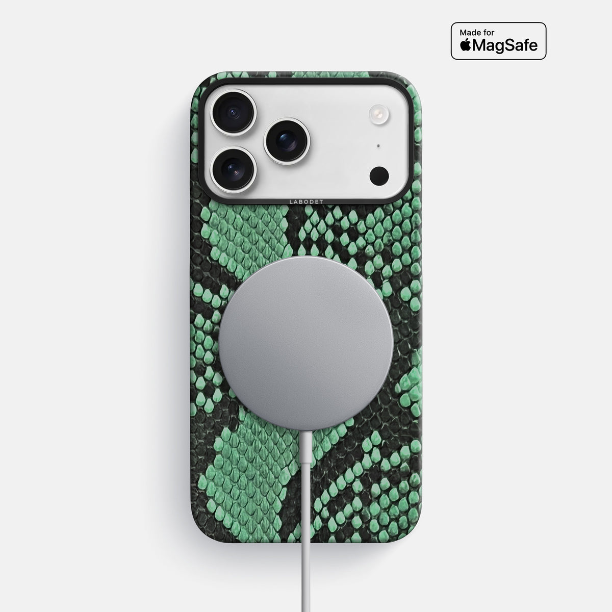 Classic Case For iPhone 17 Pro Max In Deluxe Python -5 | Forest-Green-Black