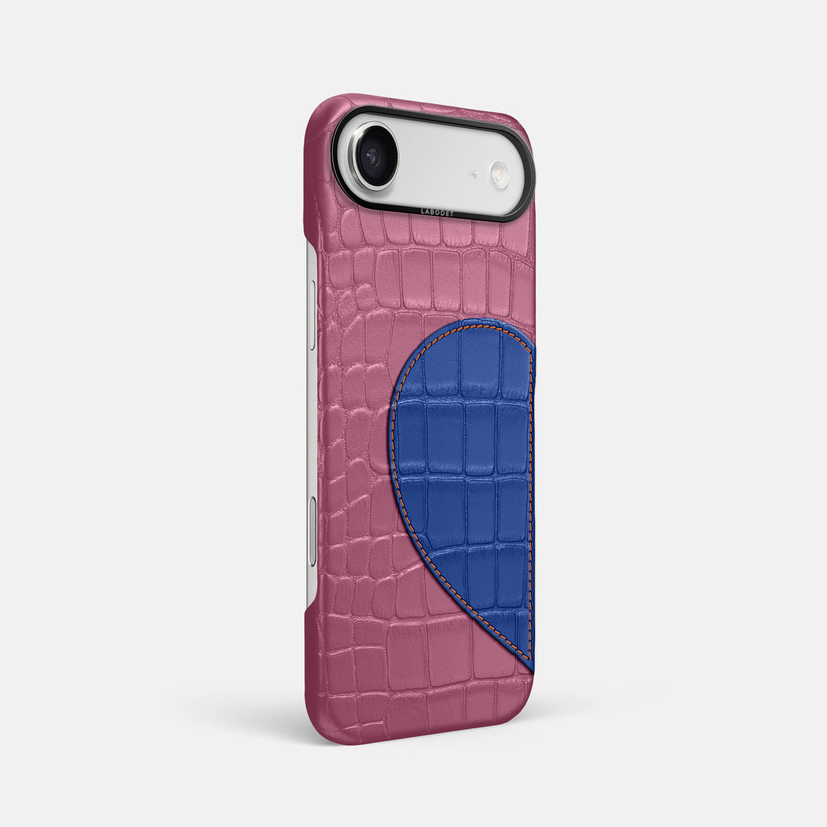 Classic Case With Half Heart - Left For iPhone 17 Air In Alligator -2 | Pink-Lagoon-Black