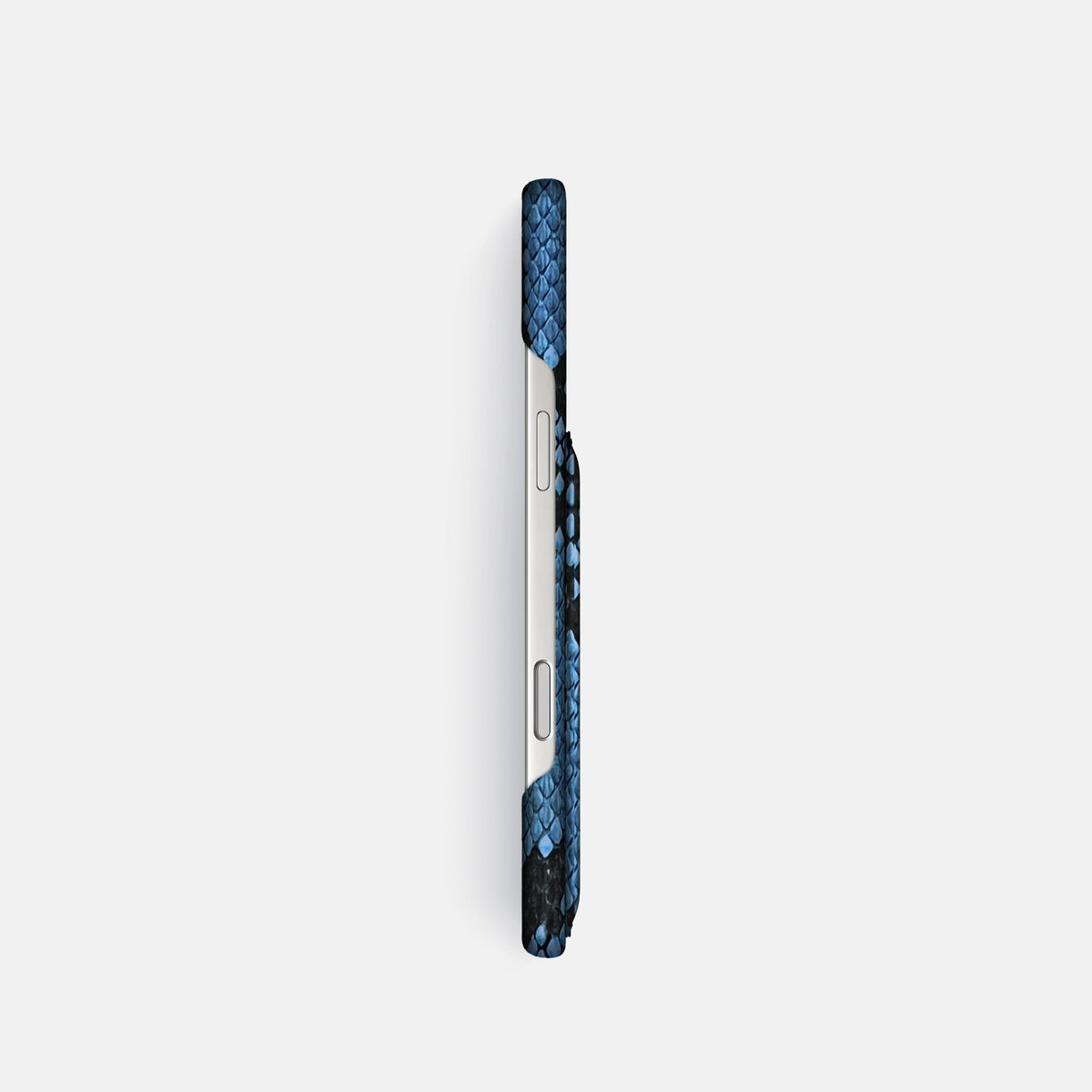 Slim Card Case For iPhone 18 Pro In Deluxe Python -3 | Blue-Jeans