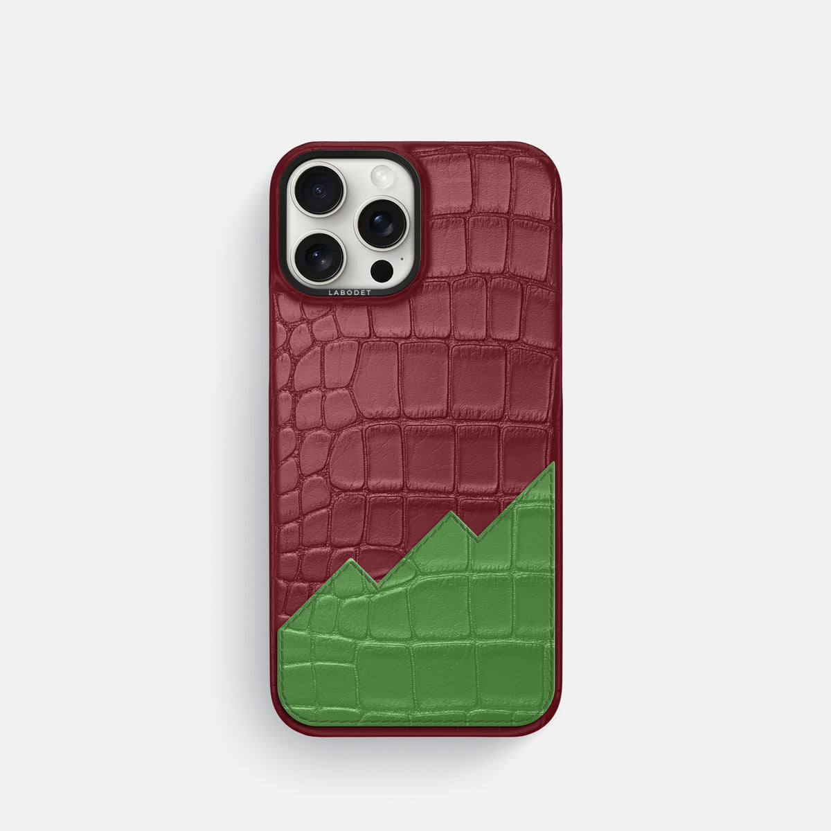 Classic Case With UpOnly For iPhone 16 Pro In Alligator -1 | Burgundy-Black