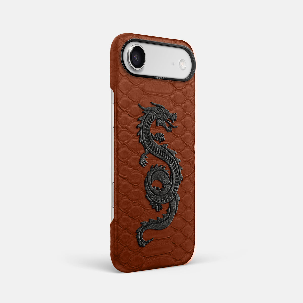 Classic Case With Carbon Dragon For iPhone 17 Air In Python -2 | Medium-Brown-Black