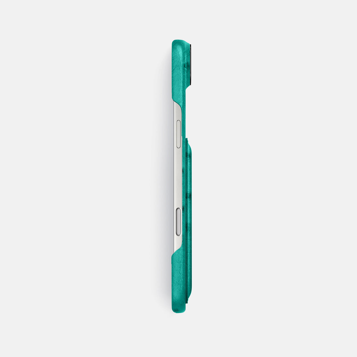 Double Card Case For iPhone 17 Air In Ostrich -3 | Turquoise-Black