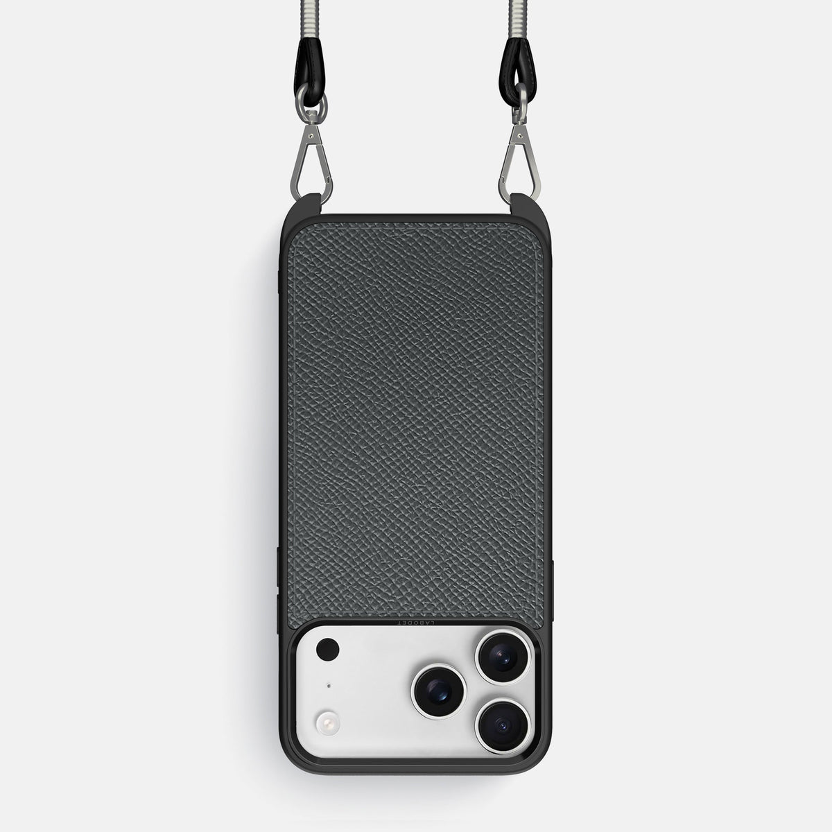 Crossbody Sport Case For iPhone 18 Pro In Epsom-Style Calf -1 | Grey