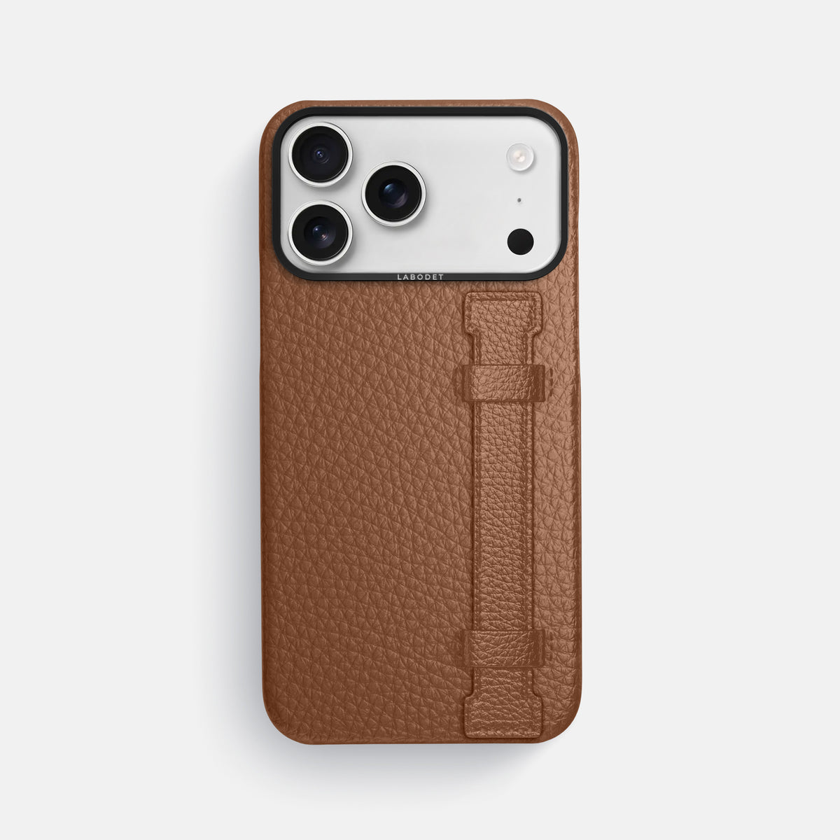 Handle Case For iPhone 17 Pro Max In Calf -1 | Caramel-Black