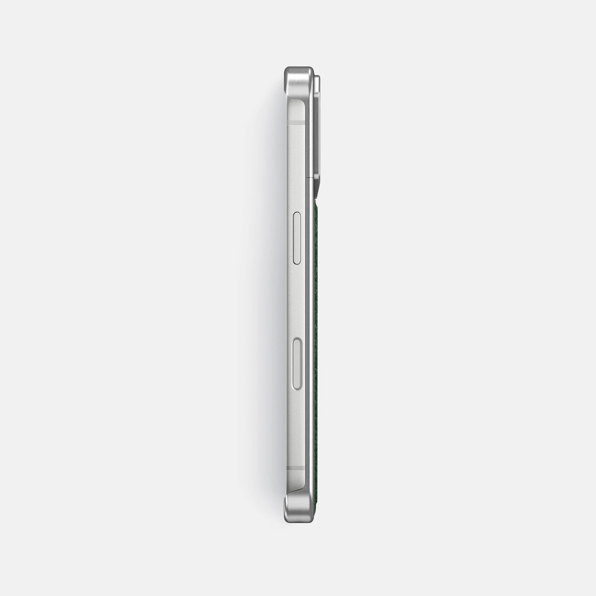 Metal Case For iPhone 17 Pro Max In Calf -3 | Dark-Green-Steel