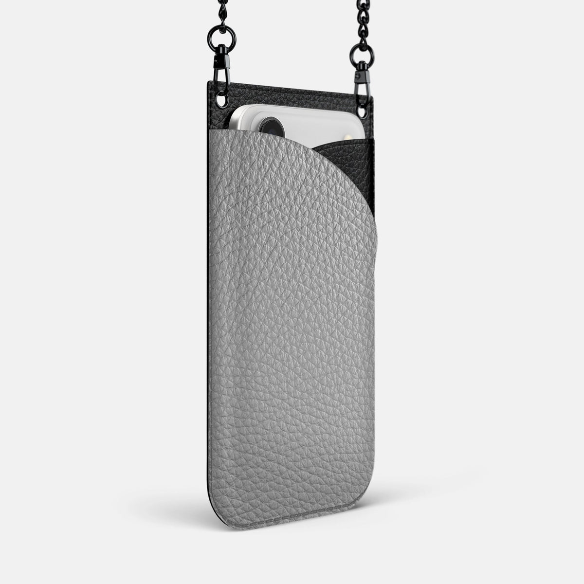 Crossbody Bag For iPhone 18 Pro Max In Calf -2 | Nuage-Black