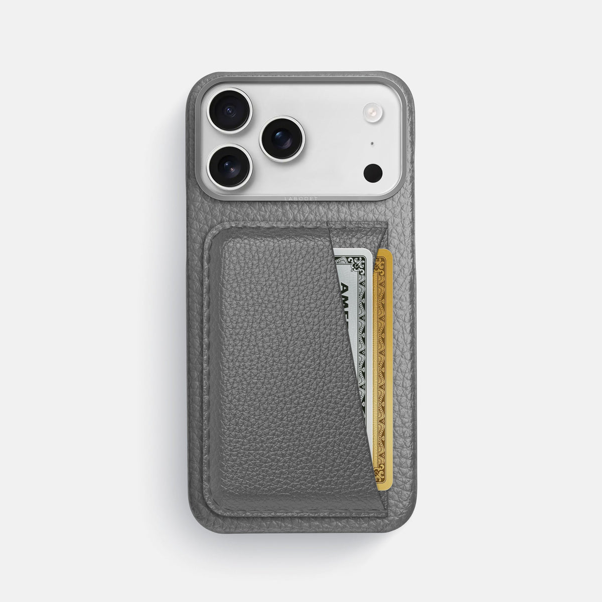 Double Card Case For iPhone 18 Pro Max In Calf -1 | Souris-Steel