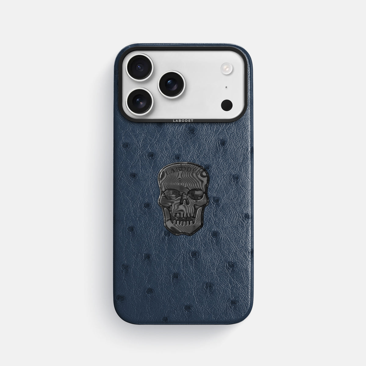 Classic Case With Carbon Skull For iPhone 17 Pro Max In Ostrich -1 | Navy-Blue-Black