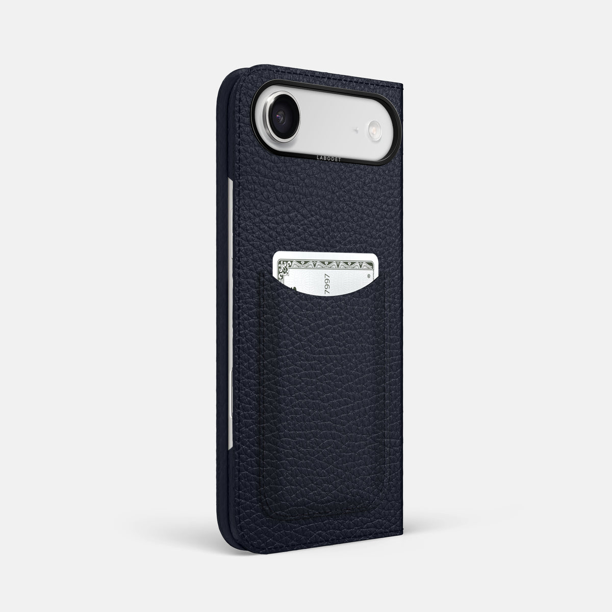 Folio Case with Card For iPhone 17 Air In Calf -1 | Marine-Black
