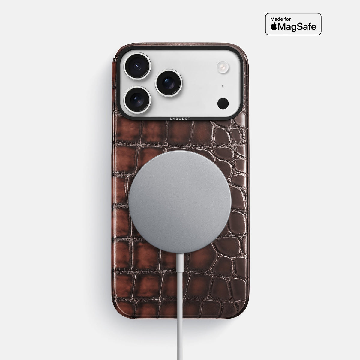 Classic Case For iPhone 18 Pro Max In Patina Alligator -5 | Havana-Brown-Black