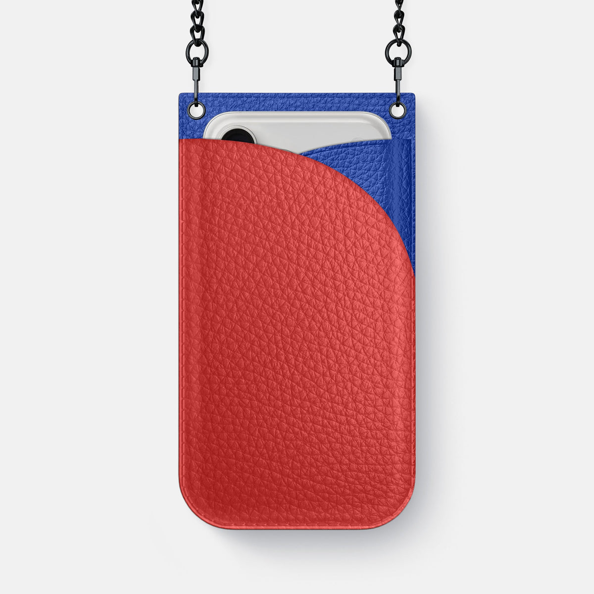 Crossbody Bag For iPhone 18 Pro Max In Calf -1 | Red-Black