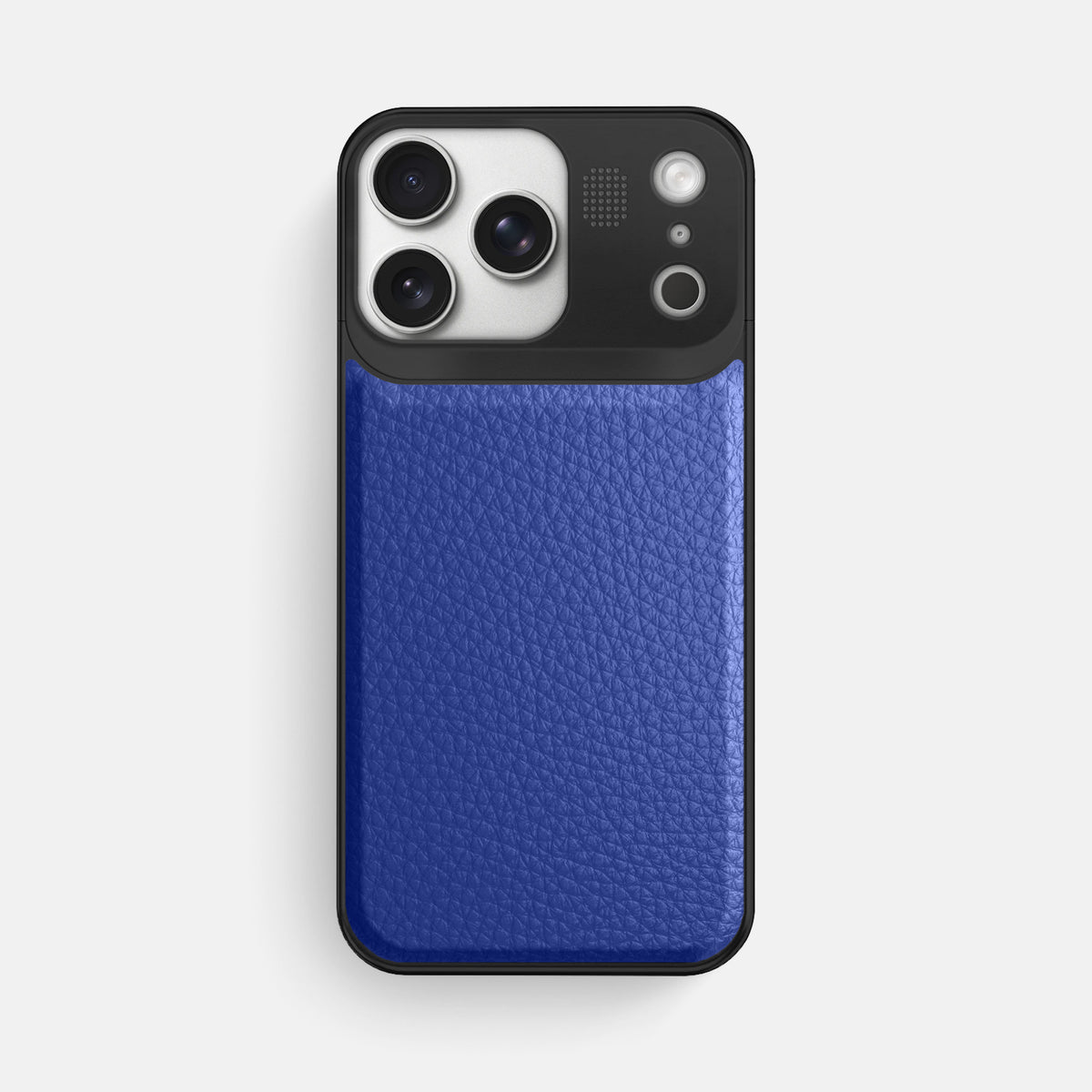 Metal Case For iPhone 17 Pro Max In Calf -1 | Royal-Blue-Black