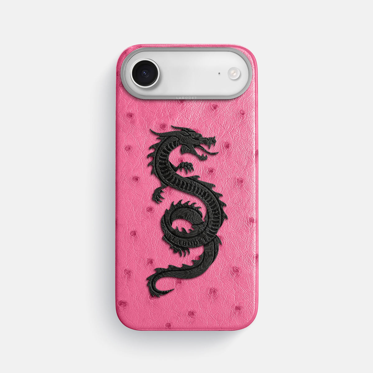 Classic Case With Carbon Dragon For iPhone 17 Air In Ostrich -1 | Pink-Steel