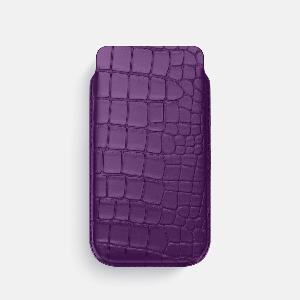 Pouch Case For iPhone 17 Pro In Alligator -1 | Purple