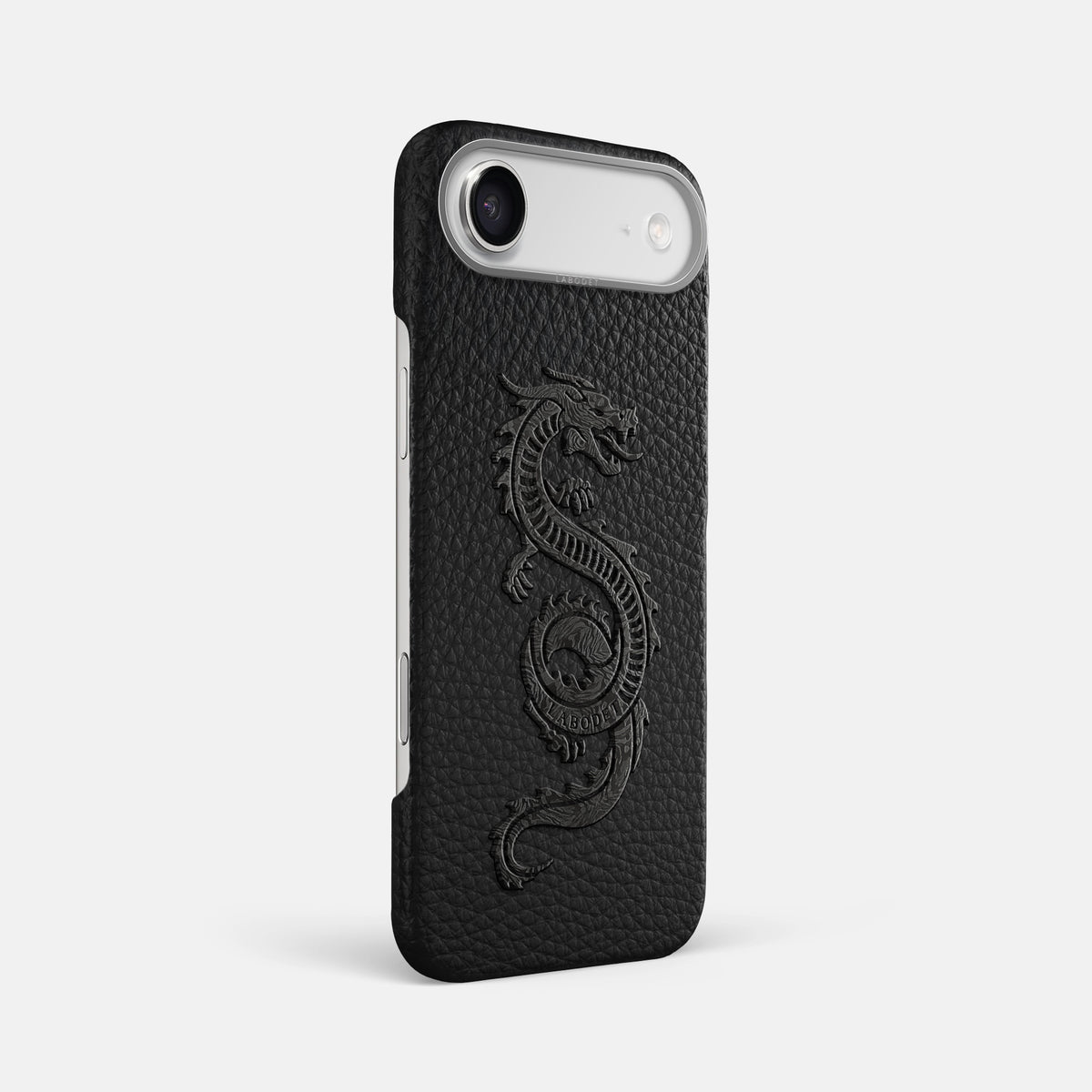 Classic Case With Carbon Dragon For iPhone 17 Air In Calf -2 | Black-Steel
