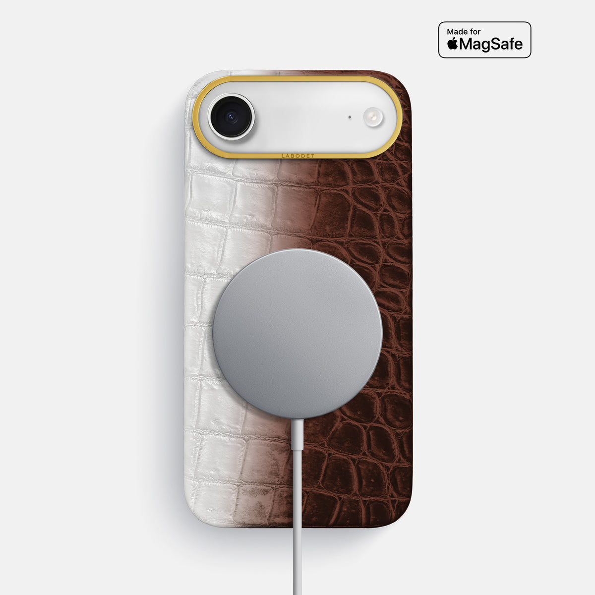 Classic Case For iPhone 17 Air In Himalayan Crocodile -4 | Dark-Brown-Gold