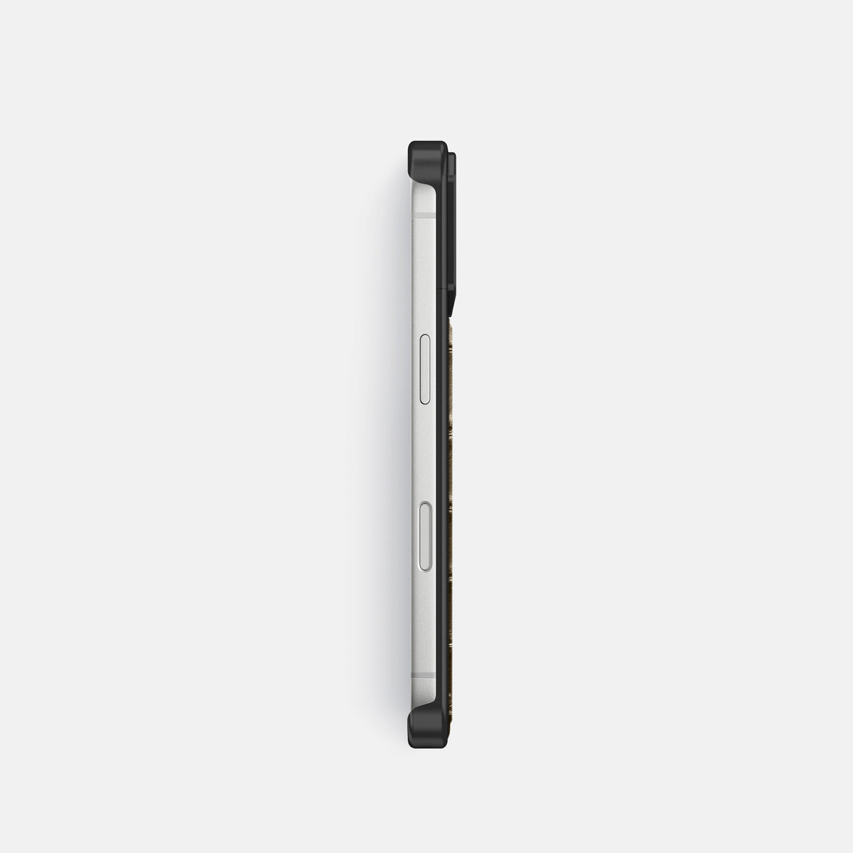 Metal Case For iPhone 17 Pro In Porosus Crocodile -3 | Bronze-Black