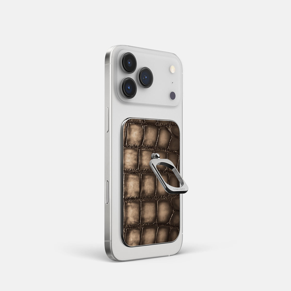 MagSafe Ring For iPhone 18 Pro In Patina Alligator -1 | Etoupe-Steel