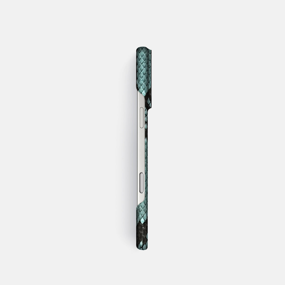 Classic Case For iPhone 18 Pro In Deluxe Python -3 | Blue-Lagoon-Black