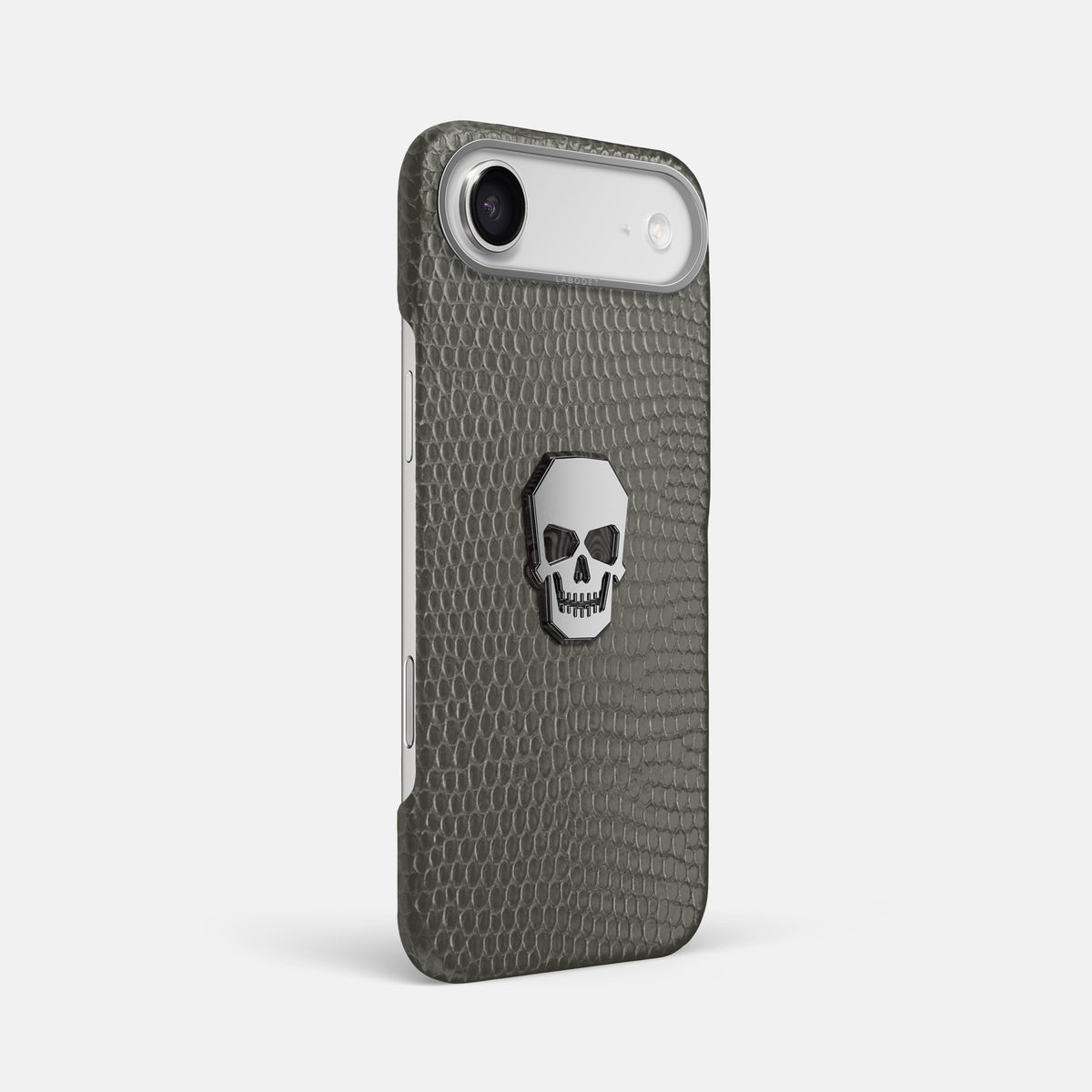 Classic Case With Titanium Skull For iPhone 17 Air In Lizard -2 | Grey-Steel