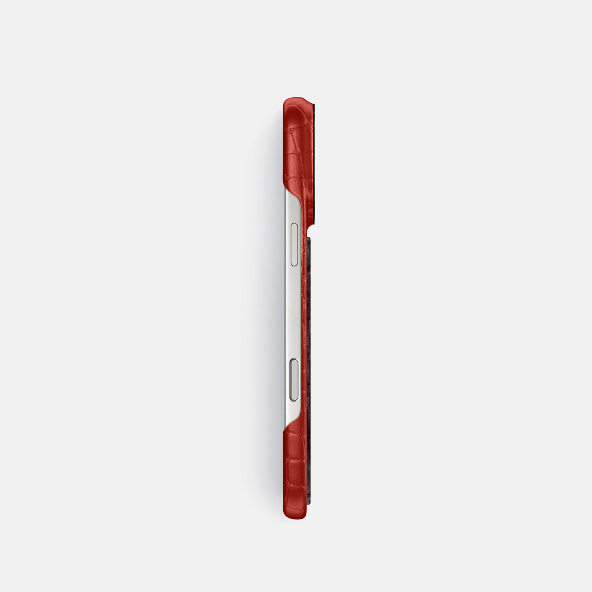 Classic Case With Carbon Dragon For iPhone 18 Pro In Alligator -3 | Red-Black