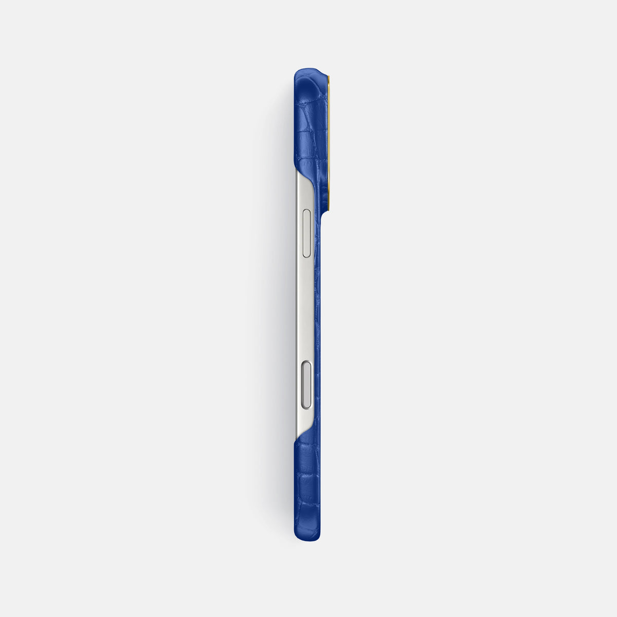 Classic Case For iPhone 17 Pro Max In Alligator -3 | Royal-Blue-Gold