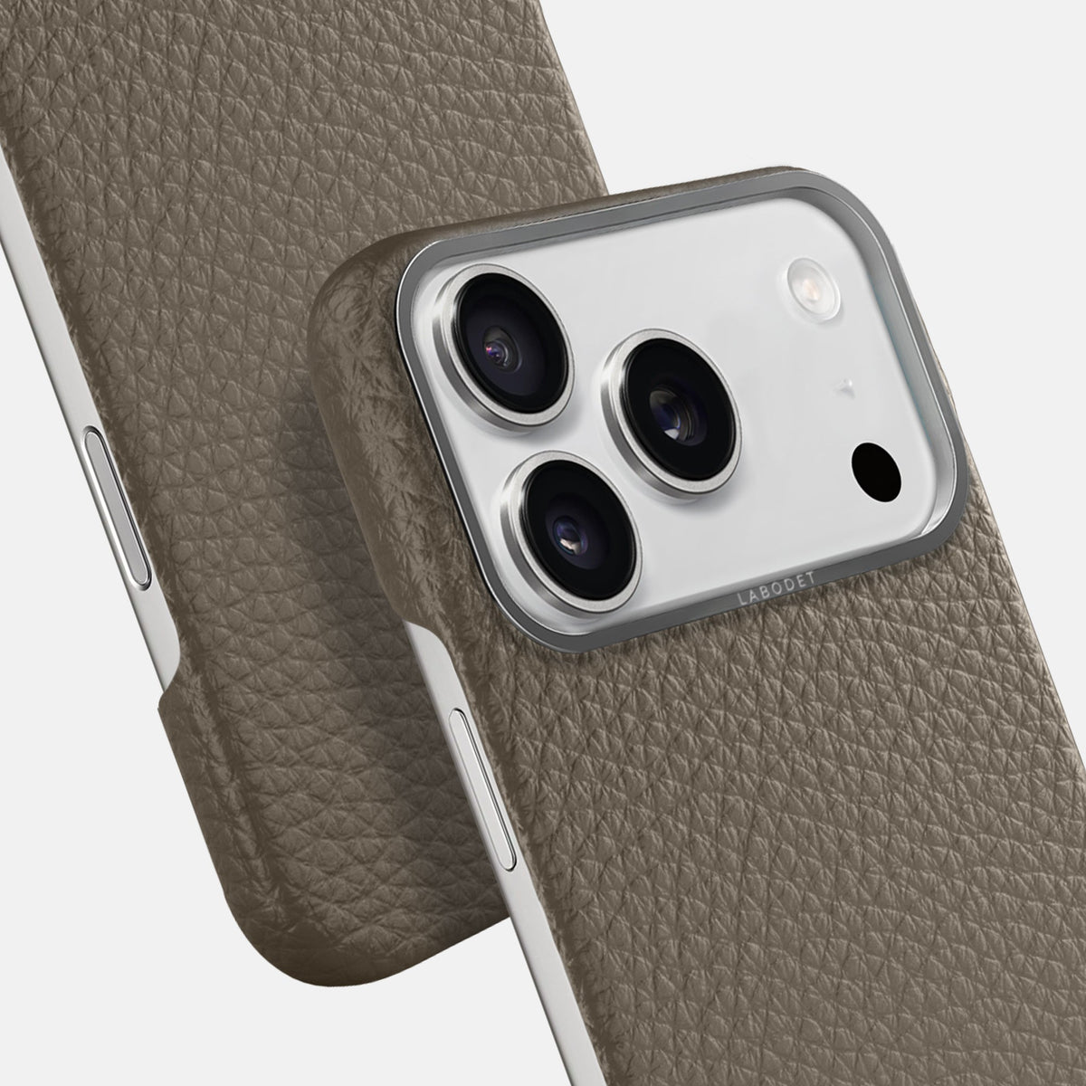 Classic Case For iPhone 18 Pro Max In Calf -6 | Taupe-Steel