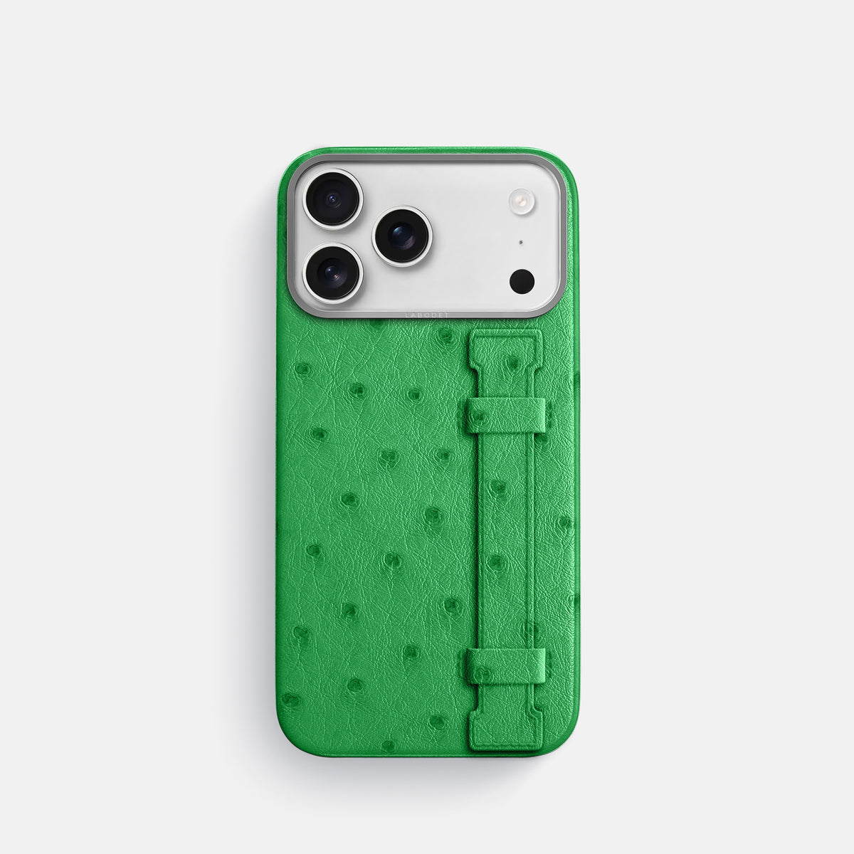 Handle Case For iPhone 17 Pro In Ostrich -1 | Kentucky-Green-Steel