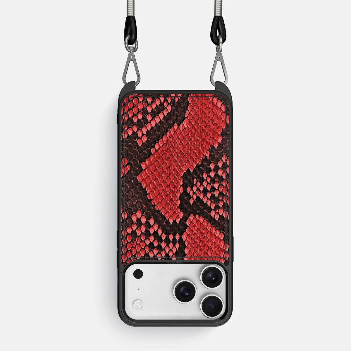 Crossbody Sport Case For iPhone 18 Pro In Deluxe Python -1 | Red