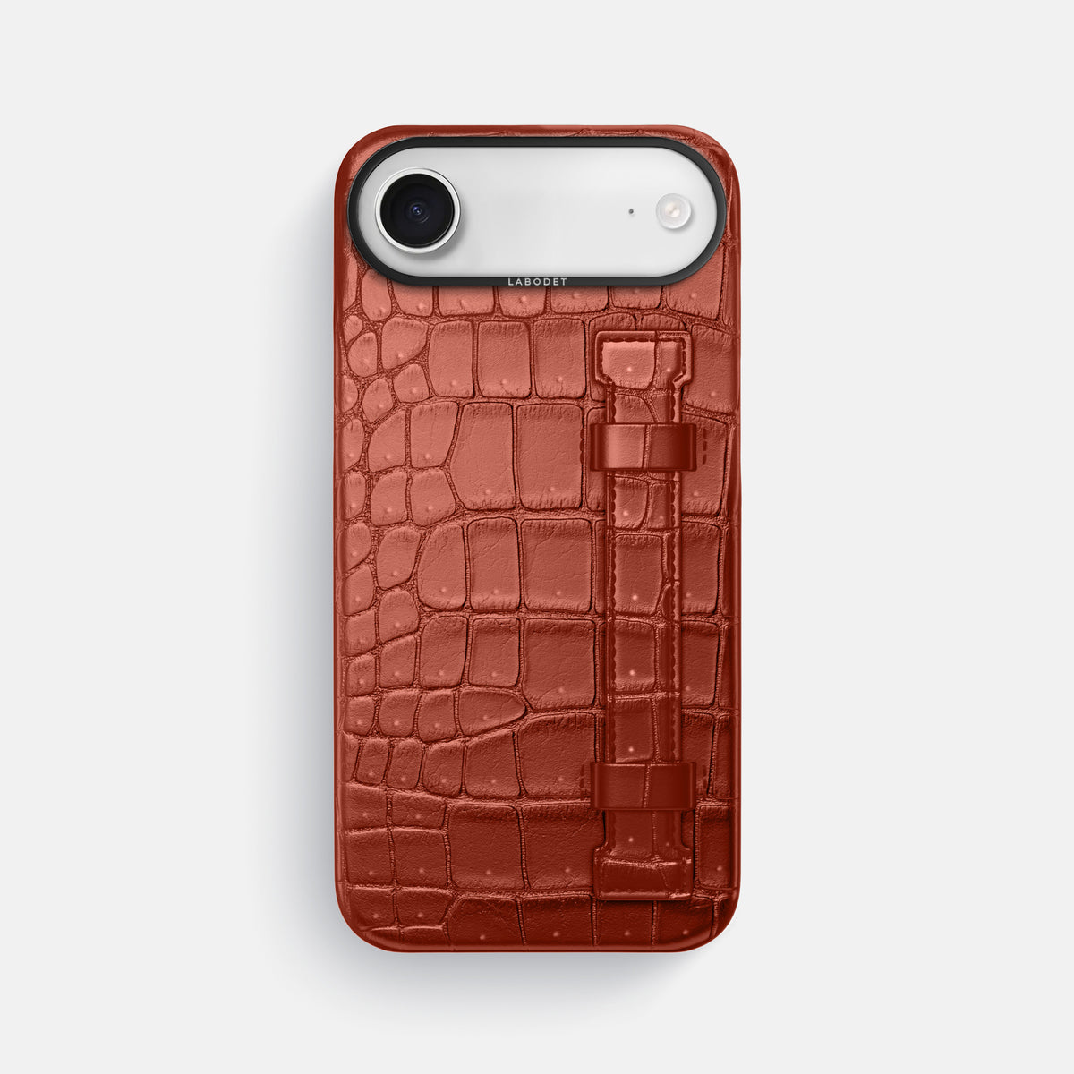 Handle Case For iPhone 17 Air In Porosus Crocodile -1 | Mahogany-Brown-Black