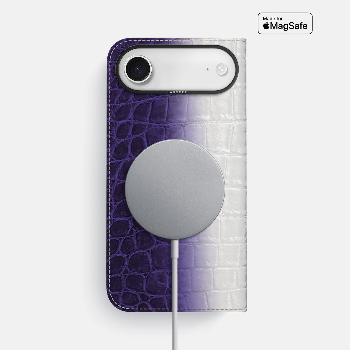 Folio Case For iPhone 17 Air In Himalayan Crocodile -3 | Purple-Black