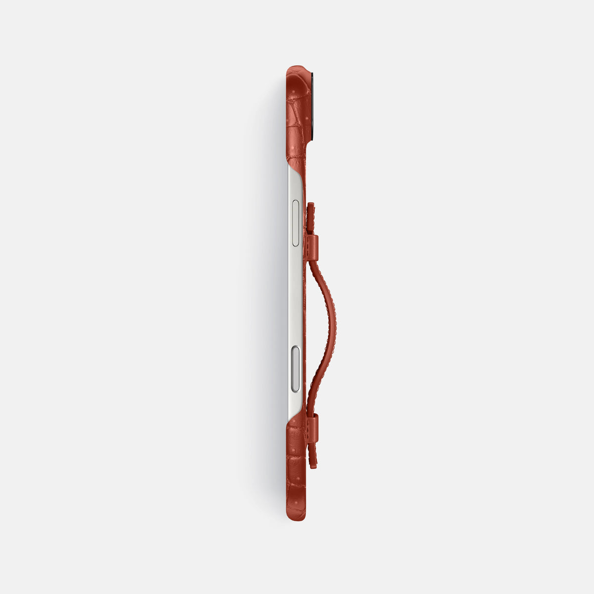 Handle Case For iPhone 17 Air In Porosus Crocodile -3 | Mahogany-Brown-Black