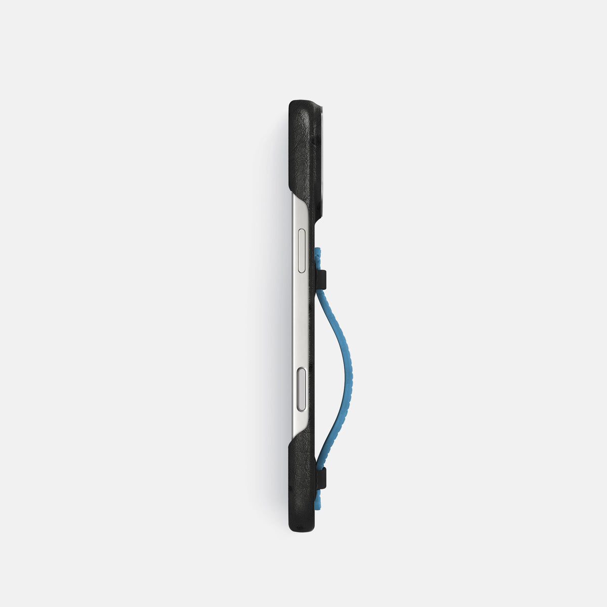 Center Handle Coloré For iPhone 17 Pro In Ostrich -2 | Black-Steel